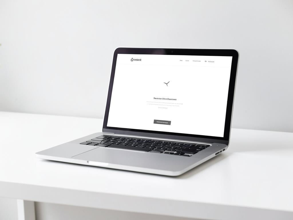A laptop showing a clean, modern website designed by KTZ